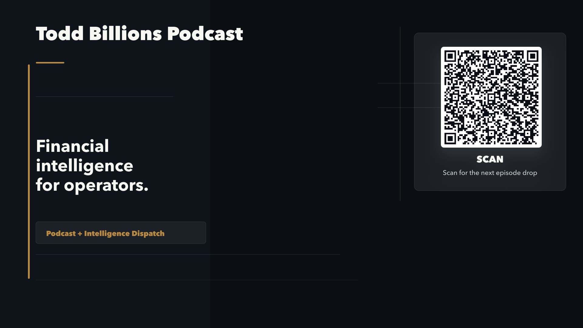 Todd Billions Podcast QR background